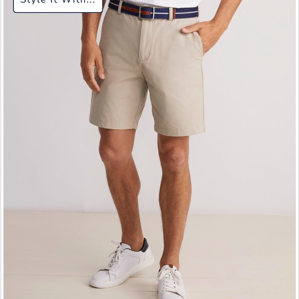Vineyard Vines men's On-The-Go Performance shorts.